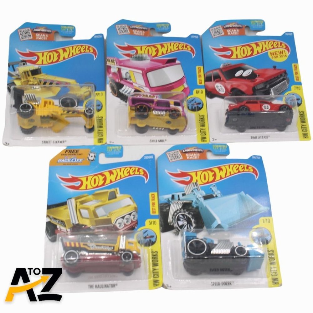 Lot Of 5 New Hot Wheels HW City Works Cars 1:64 Mattel